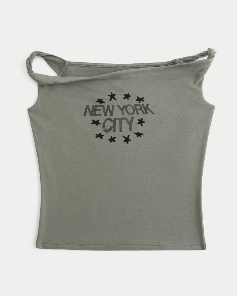 knuten t-shirt med bara axlar och sammetsmönster
