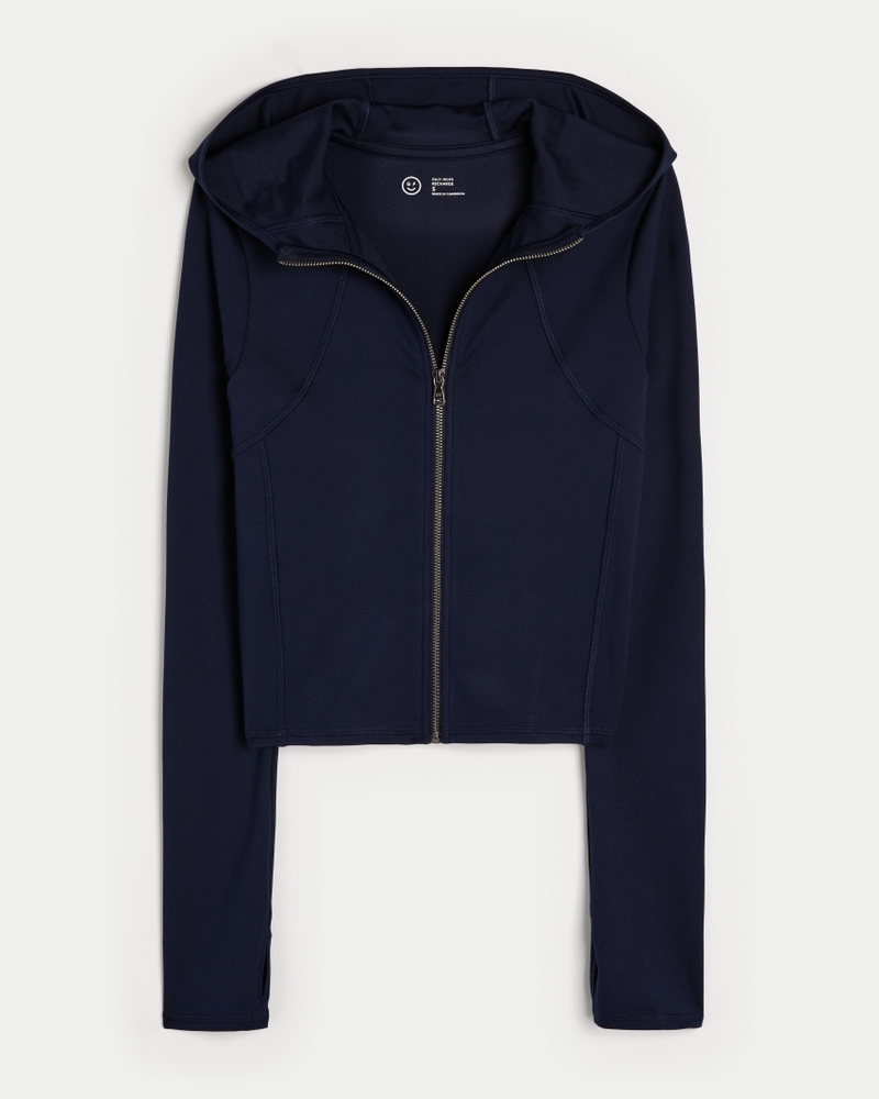 gilly hicks recharge active zip-up hoodie