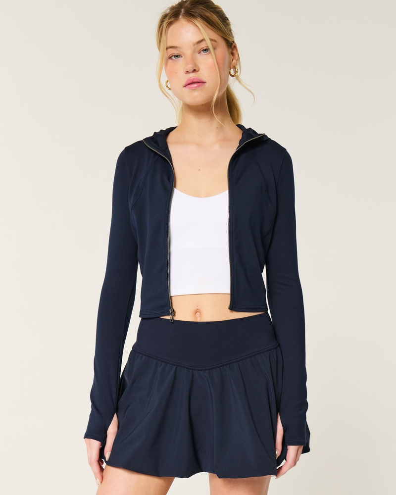 gilly hicks recharge active zip-up hoodie
