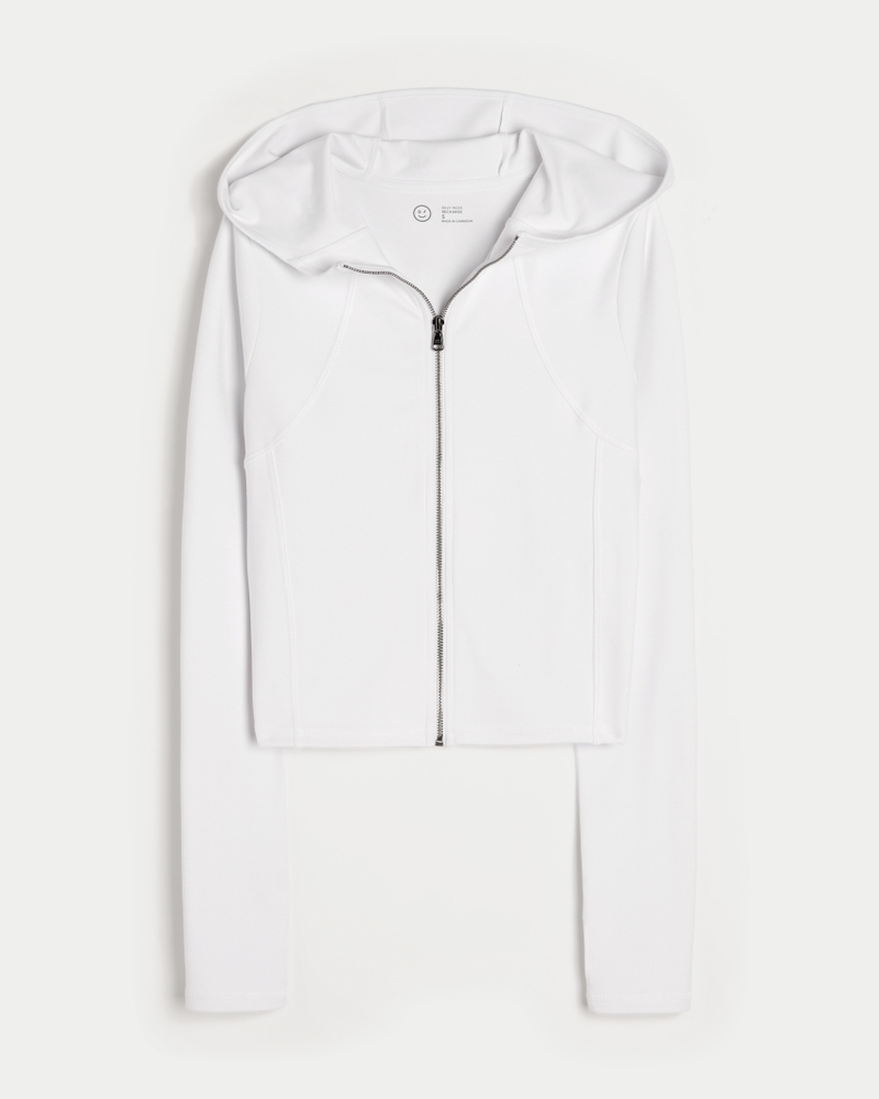 gilly hicks recharge active zip-up hoodie