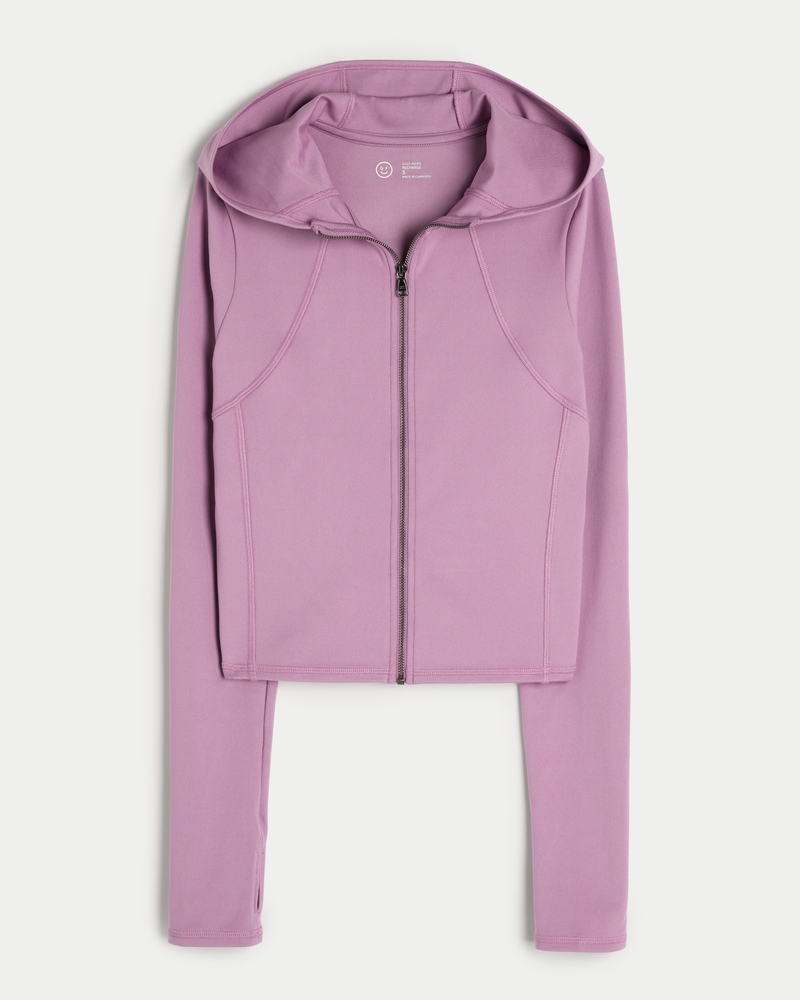 gilly hicks recharge active zip-up hoodie