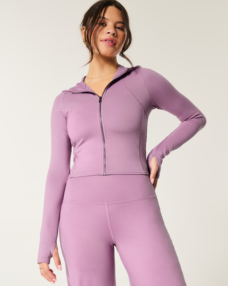 gilly hicks recharge active zip-up hoodie
