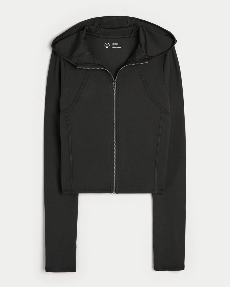 gilly hicks recharge active zip-up hoodie