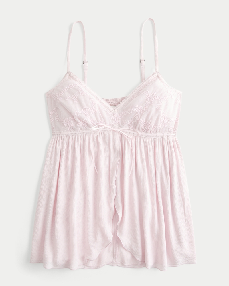 böljande och avslappnad babydoll-linne