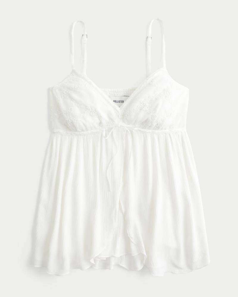 böljande och avslappnad babydoll-linne
