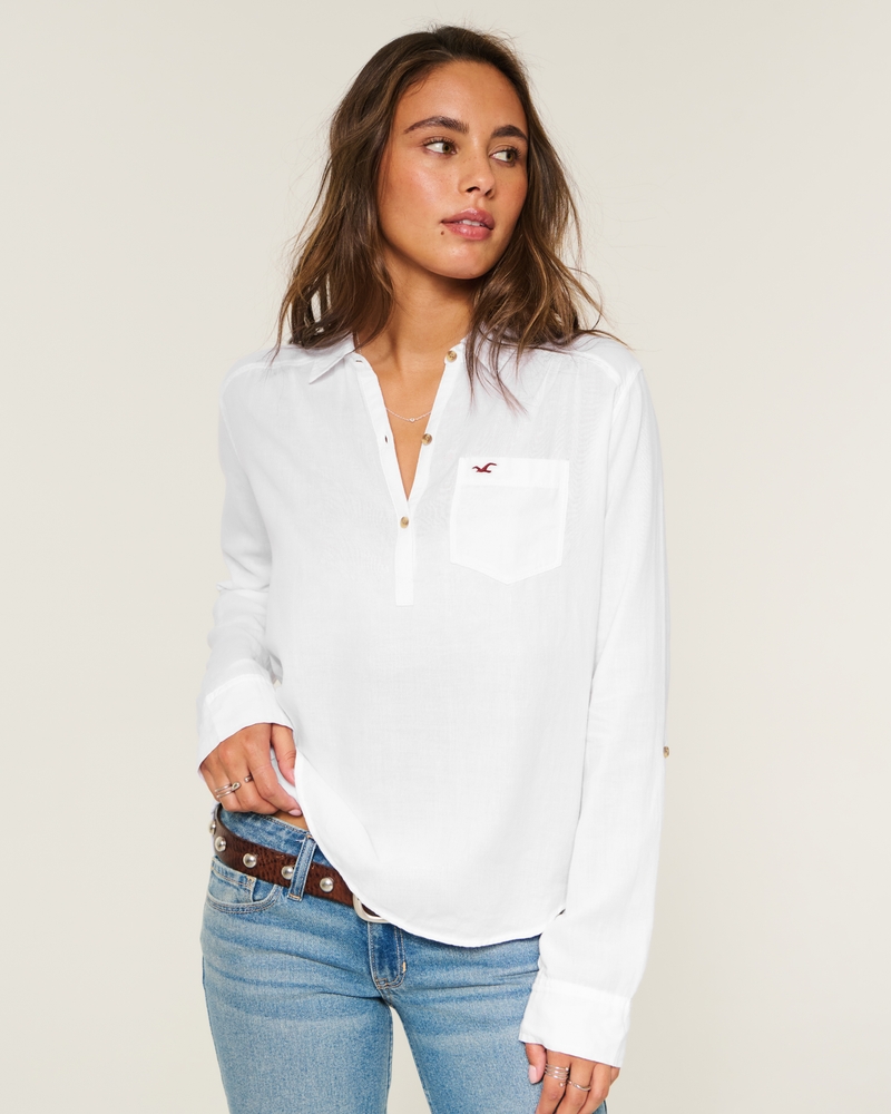 avslappnad t-shirt med pullover