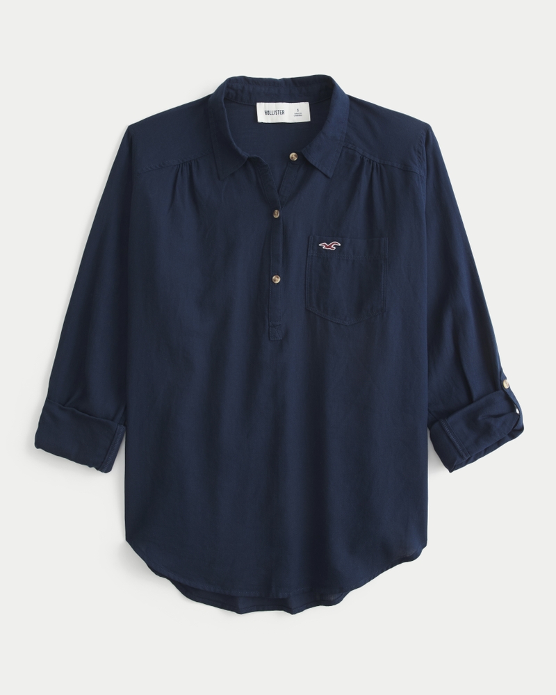 avslappnad t-shirt med pullover