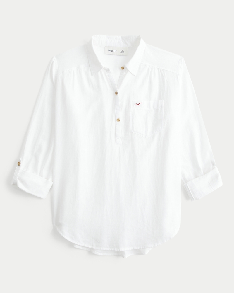 avslappnad t-shirt med pullover