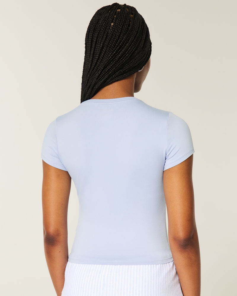mjuk och stretchig baby-t-shirt tillverkad av sömlöst tyg