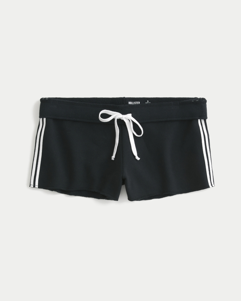 minishorts i kamouflagefärgad fleece