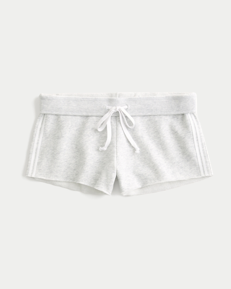minishorts i kamouflagefärgad fleece