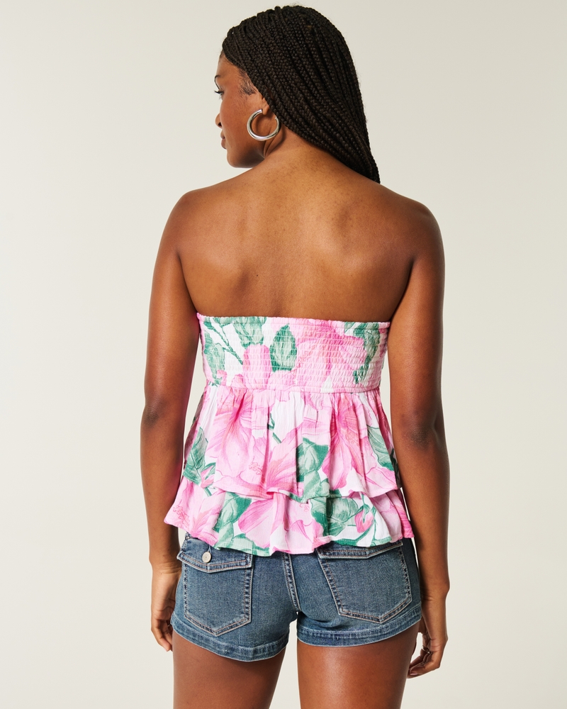 flerskiktad babydoll-topp med halterneck