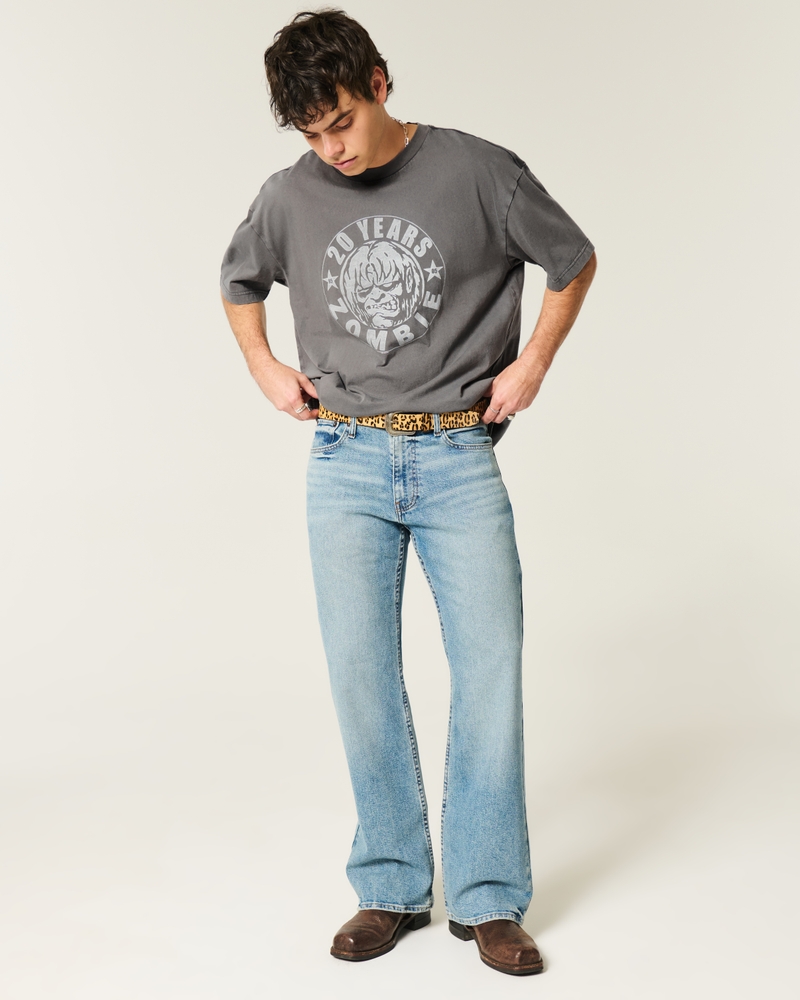 t-shirt med fyrkantig passform och grafisk rob zombie-tryck