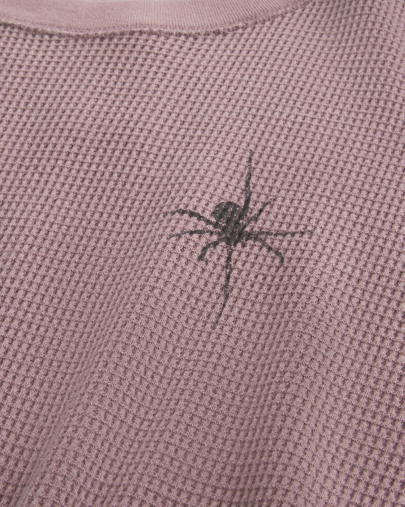 spindelmönster varm rundhalsad skjorta