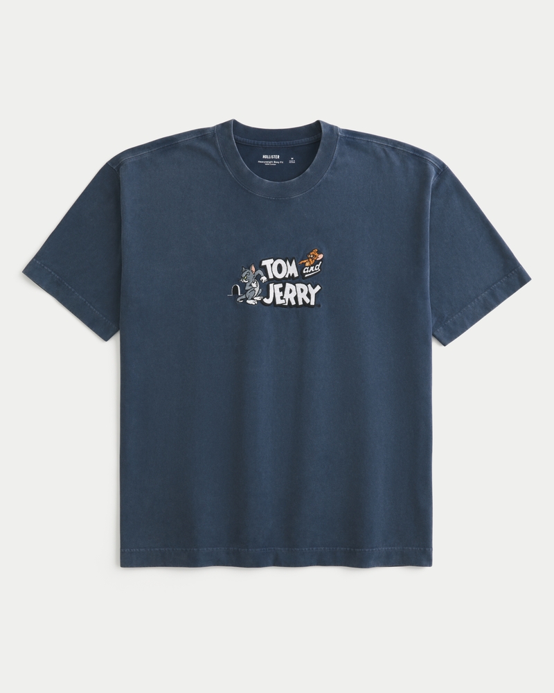 löst sittande kraftig t-shirt med svampbob fyrkant-tryck