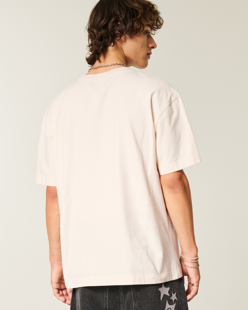 löst sittande kraftig t-shirt med svampbob fyrkant-tryck