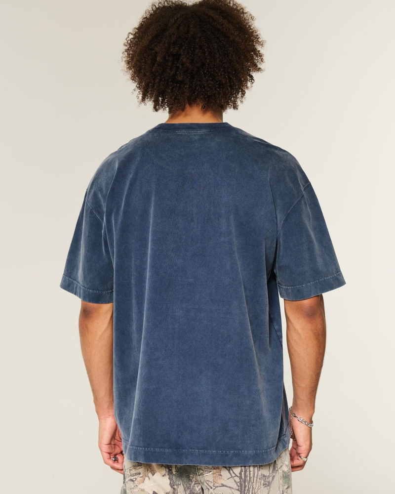 löst sittande kraftig t-shirt med svampbob fyrkant-tryck
