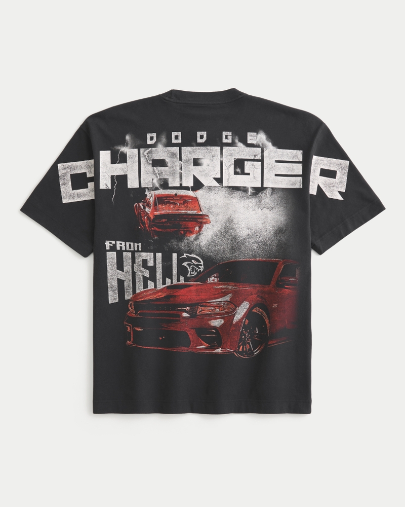 fyrkantig grov t-shirt med toyota supra-tryck