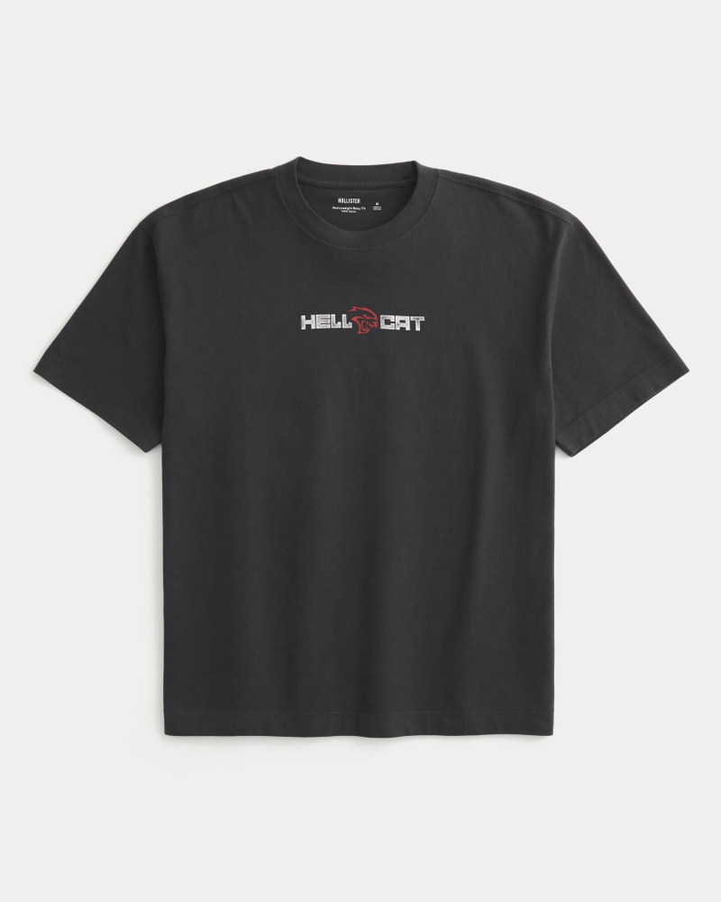 fyrkantig grov t-shirt med toyota supra-tryck