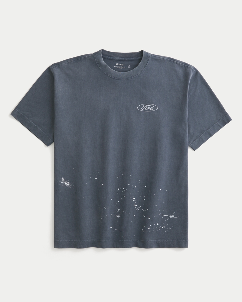 fyrkantig grov t-shirt med toyota supra-tryck