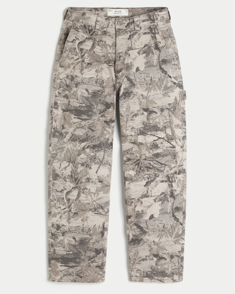 kamouflage skateboard löst sittande målarjeans