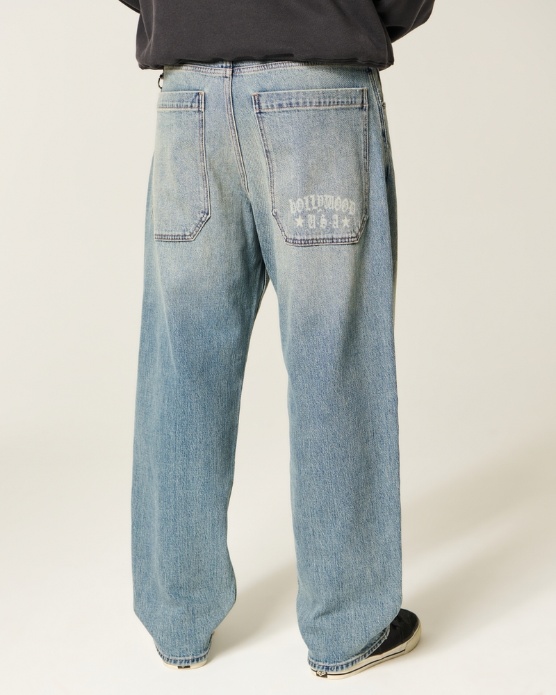 kamouflage skateboard löst sittande målarjeans