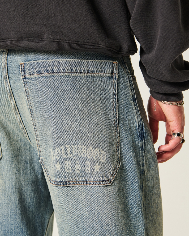 kamouflage skateboard löst sittande målarjeans