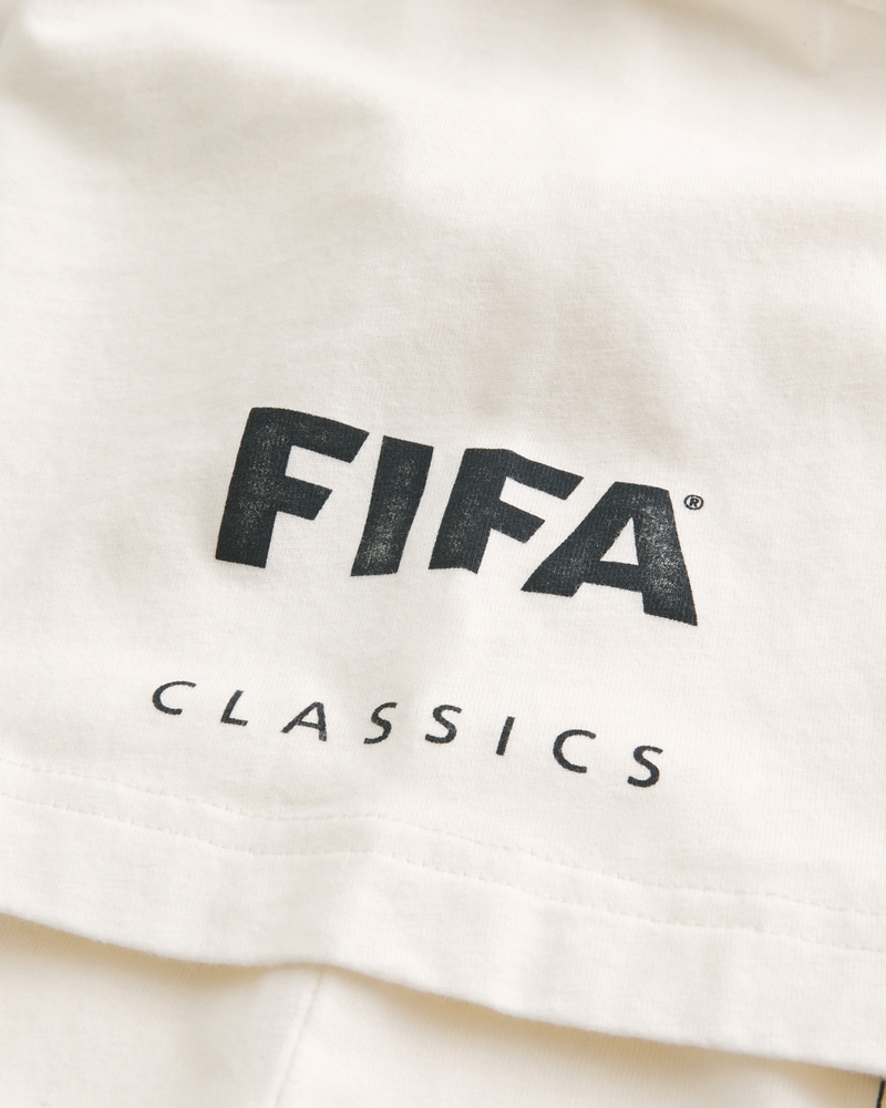 italiensk vm-t-shirt med fyrkantigt snitt och kraftigt tryck