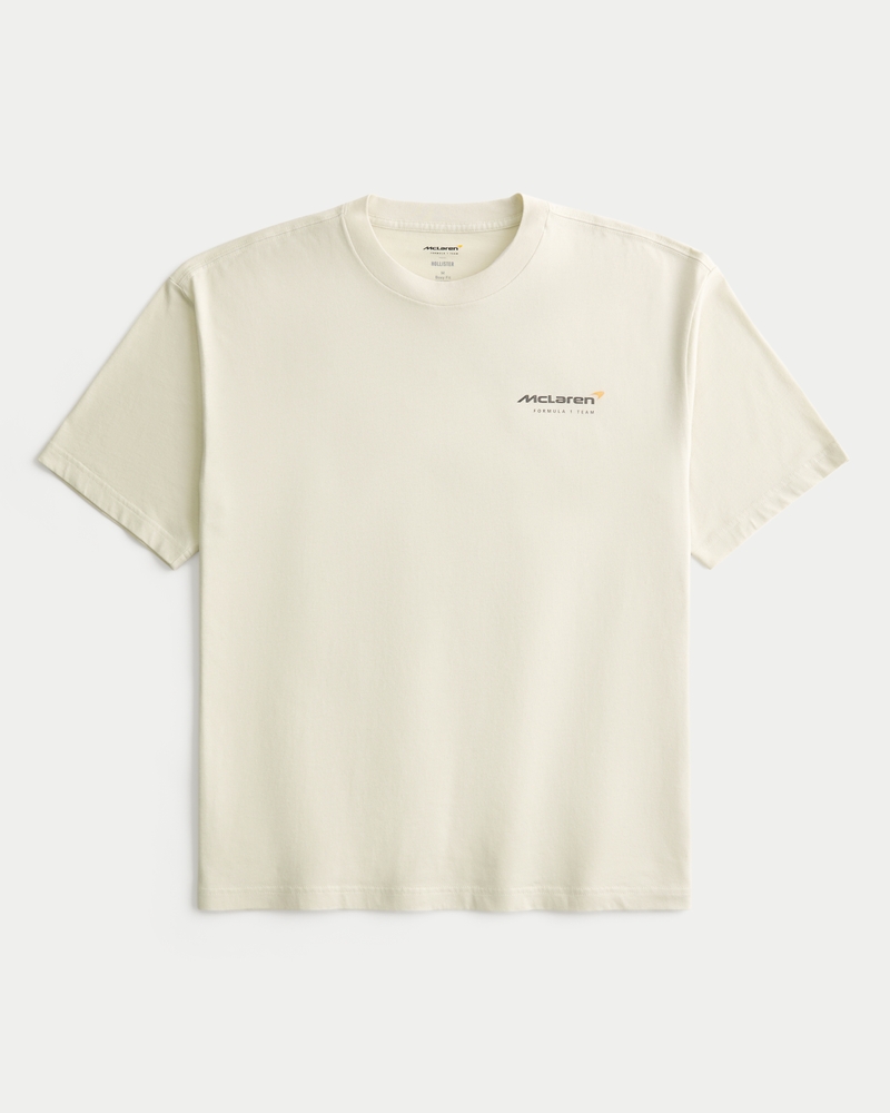 t-shirt med fyrkantig passform och mclaren-tryck