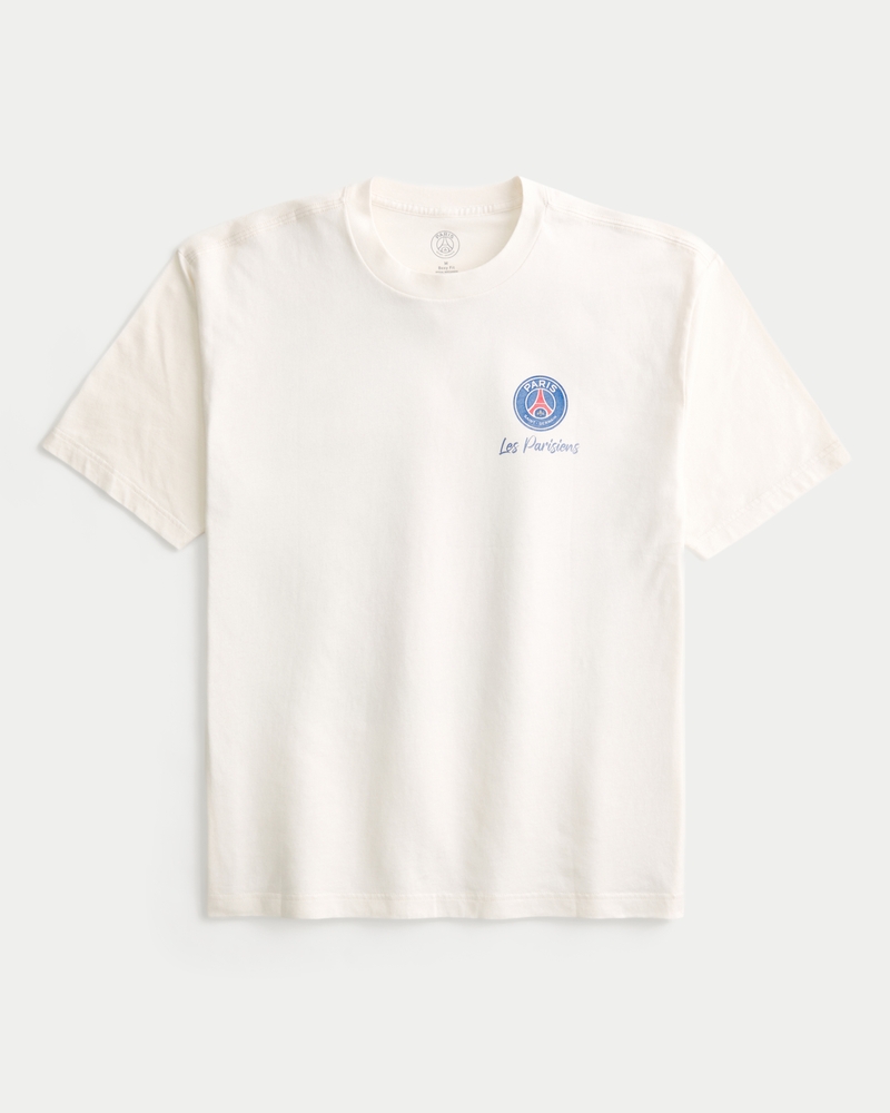 t-shirt med fyrkantigt snitt och grafik från paris saint-germain football club