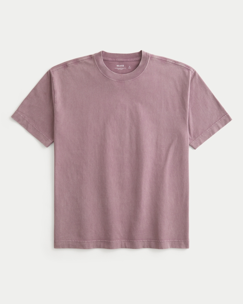 t-shirt med rund hals och fyrkantig passform i kraftig kamouflage