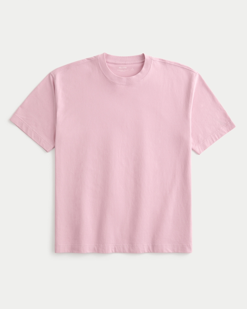 löst sittande grov t-shirt med rund halsringning och färgstänkeffekt