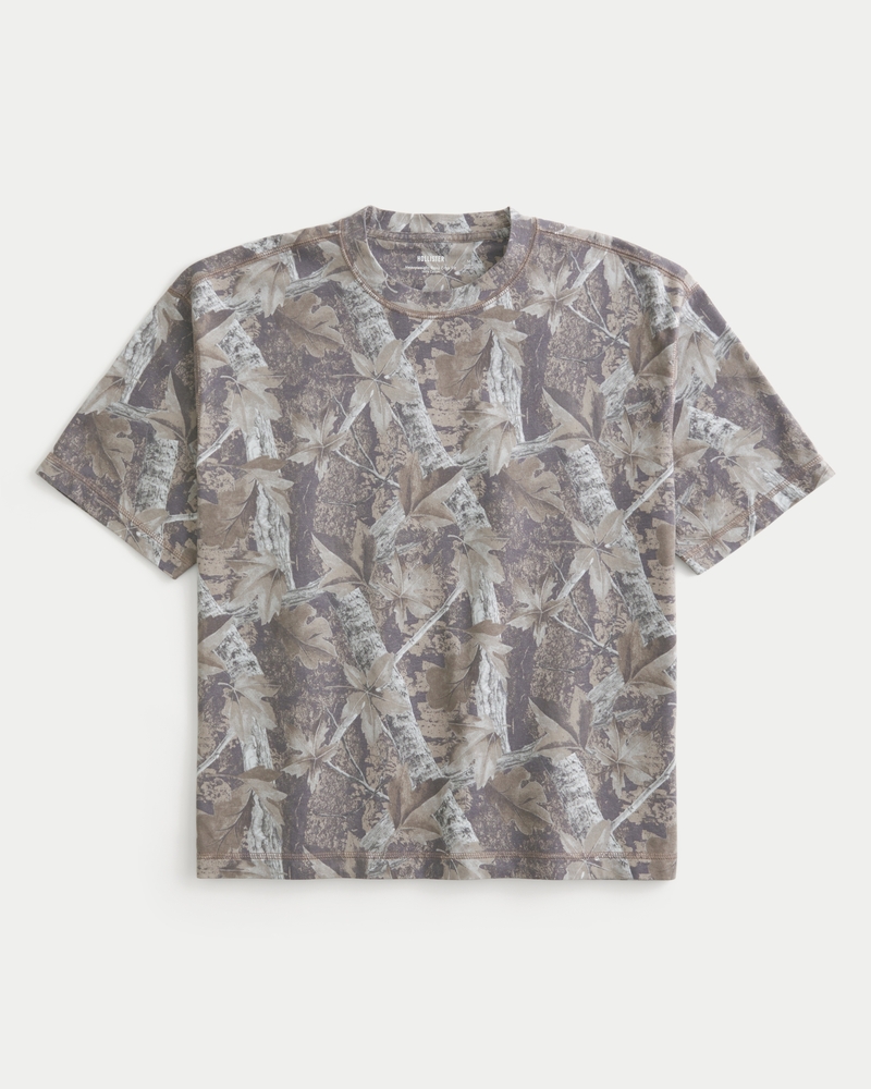 fyrkantig kort slitstark t-shirt med rund halsringning