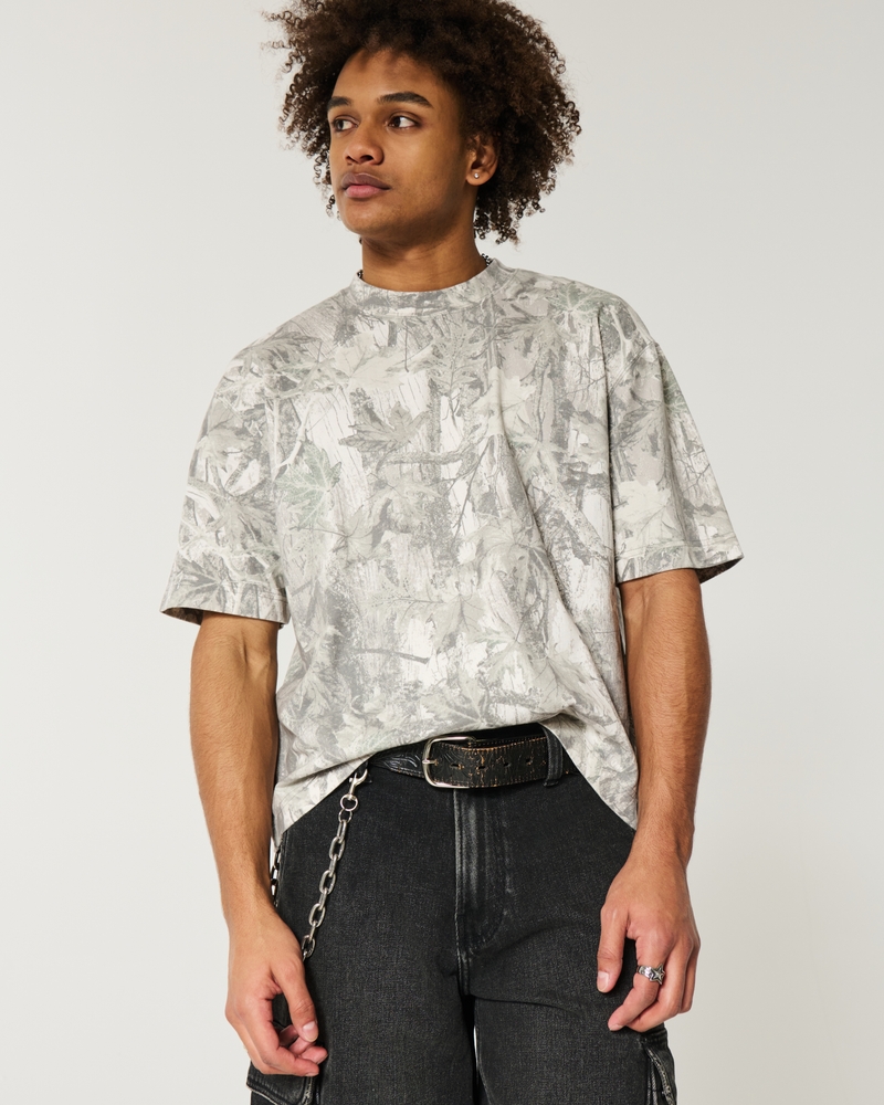 fyrkantig kort slitstark t-shirt med rund halsringning