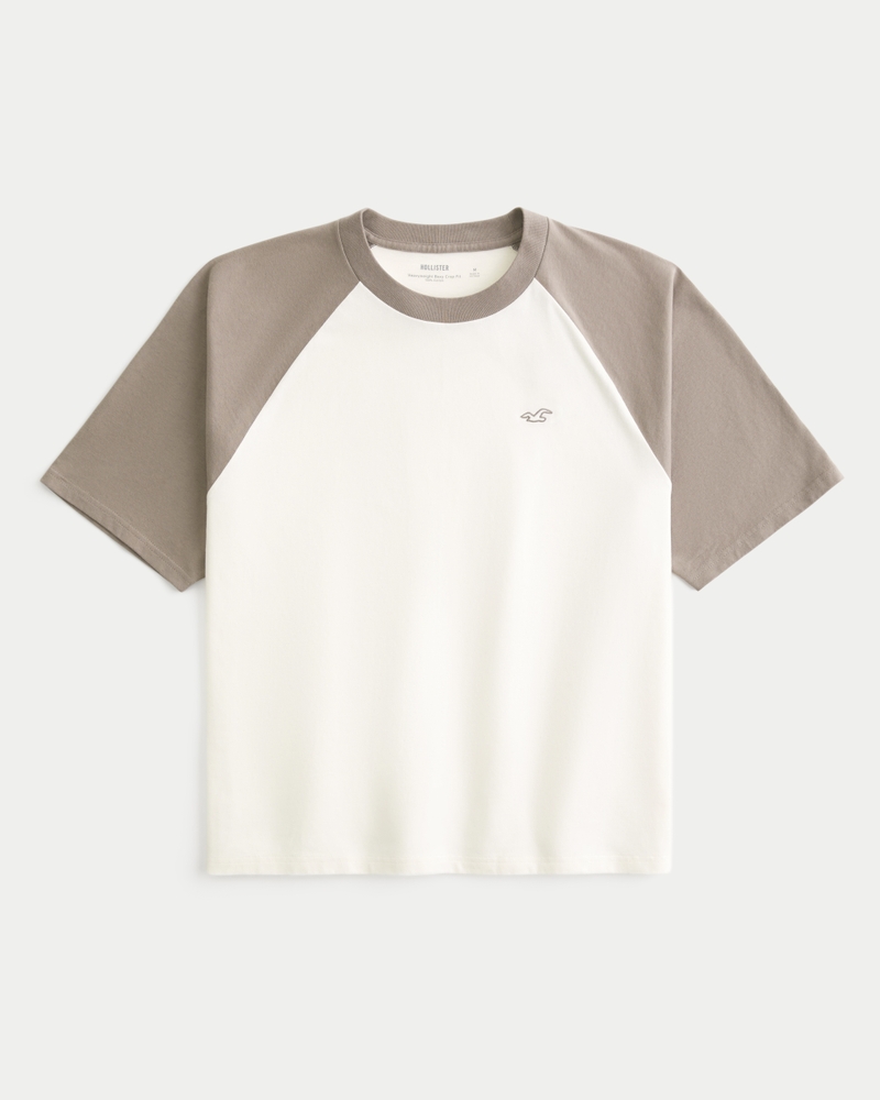 löst sittande beskuren kraftig ikonisk rundhalsad t-shirt