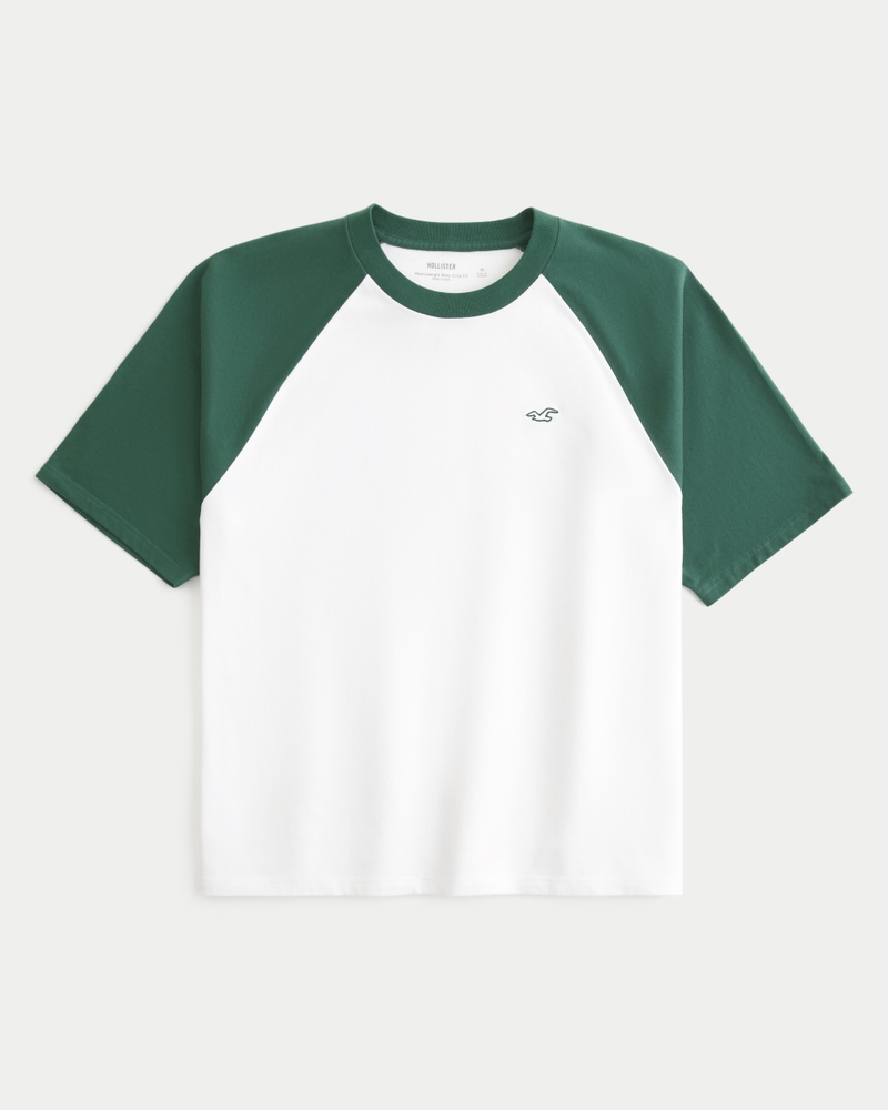 löst sittande beskuren kraftig ikonisk rundhalsad t-shirt
