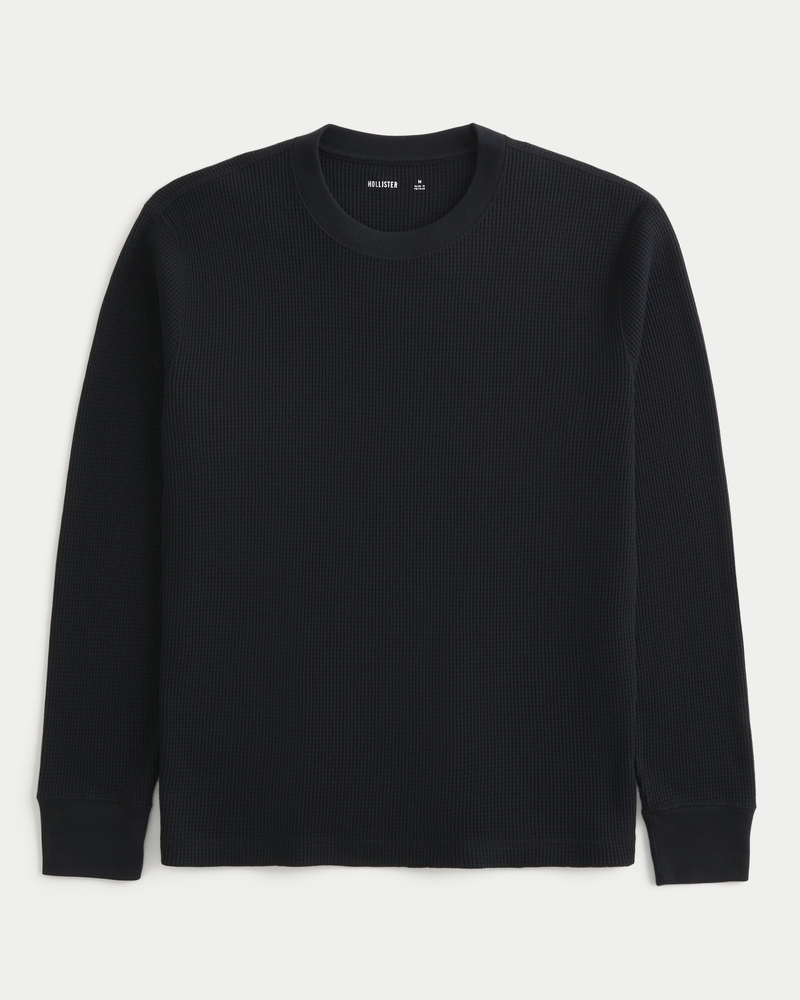 avslappnad långärmad kamouflage-t-shirt med rund hals