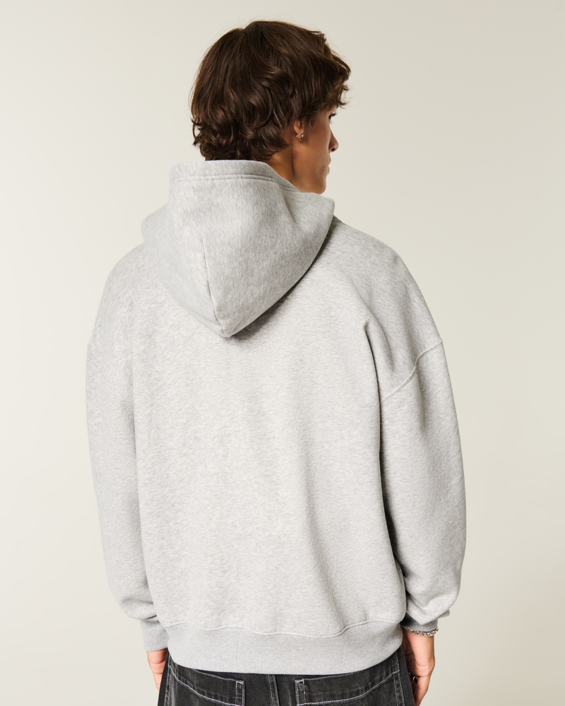 forest hills athletics mönster hoodie med fyrkantig passform och dragkedja